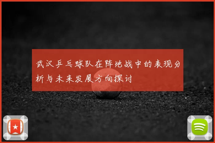 武汉乒乓球队在阵地战中的表现分析与未来发展方向探讨